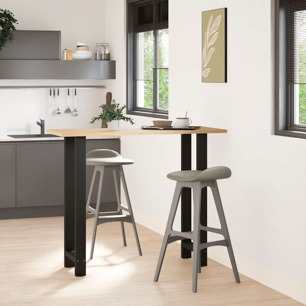 vidaXL Bar Table Legs Black 2 pcs 50x(110-111) cm Steel