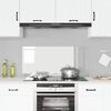 vidaXL Kitchen Backsplash Transparent 110 x 50 x 0.6 cm Tempered Glass
