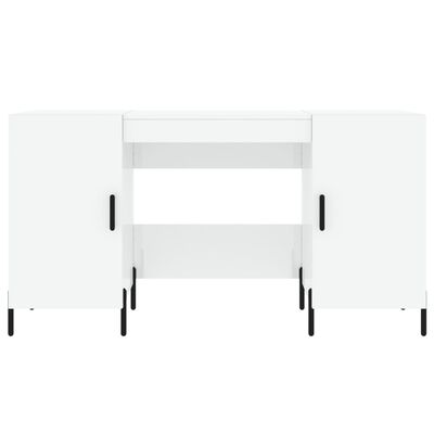 vidaXL Desk High Gloss White 140x50x75 cm Engineered Wood