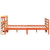 vidaXL Bed Frame without Mattress Wax Brown 135x190 cm Double Solid Wood Pine