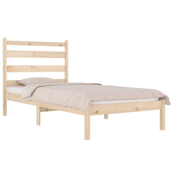 vidaXL Bed Frame without Mattress Solid Wood Pine Single