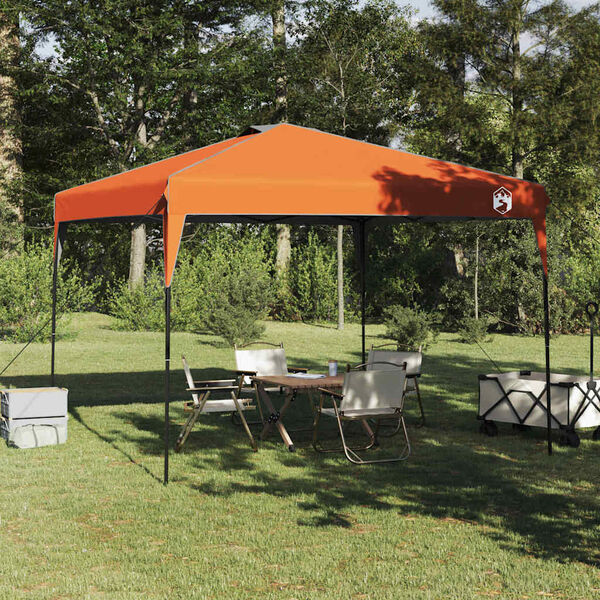 vidaXL Canopy Tent Manual Orange 290 x 290 x 251 cm Fabric
