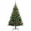 vidaXL Artificial Hinged Christmas Tree 300 LEDs Green 180 cm
