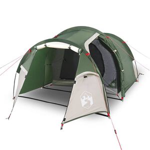 vidaXL Camping Tent Tunnel 3-Person Green Waterproof
