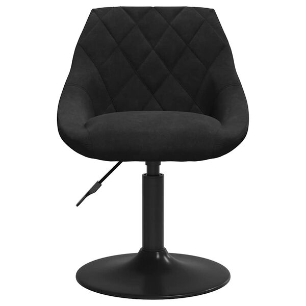 vidaXL Swivel Dining Chairs 2 pcs Black Velvet