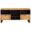 vidaXL TV Cabinet with Drawer Brown 100 x 33 x 46 cm Solid Mango Wood