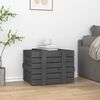 vidaXL Storage Box Grey 58x40.5x42 cm Solid Wood Pine