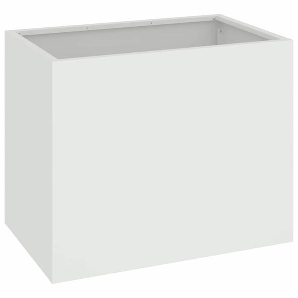 vidaXL Garden Planter White 50 x 32 x 40 cm Cold-rolled Steel