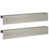 vidaXL Garden Cover Profile 2 pcs 100 x 10 x 15 cm Stainless Steel
