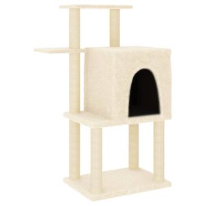 vidaXL Cat Tree with Sisal Scratching Posts Cream 97 cm