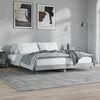 vidaXL Bed Frame without Mattress Concrete Grey 200x200 cm