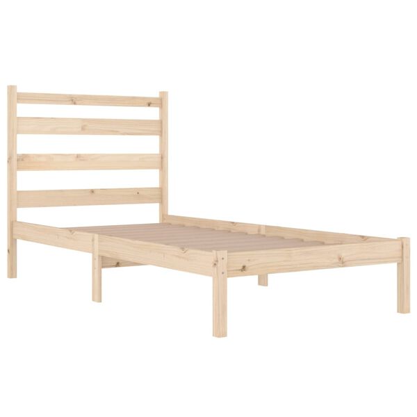 vidaXL Bed Frame without Mattress Solid Wood Pine Single