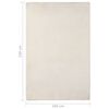 vidaXL Teddy Rug Cream 230x160 cm