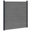 vidaXL Fence Set 180 x 186 cm WPC and Aluminium Grey