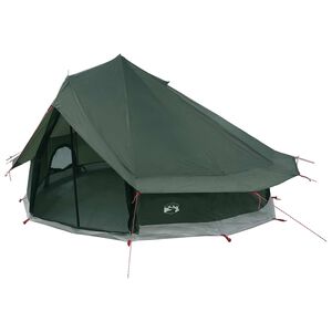 vidaXL Tipi Tent 18-Person Army Green Polyester and Steel