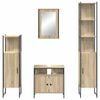 vidaXL Bathroom Furniture Set 4 pcs Sonoma Oak Engineered Wood