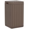vidaXL Outdoor Garbage Bin Brown 38x38x65 cm PP