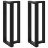 vidaXL Bar Table Legs T-Shaped 2 pcs Black 40x35x(100-101) cm Steel