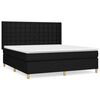 vidaXL Box Spring Bed with Mattress Black 180x200 cm Fabric