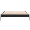 vidaXL Bed Frame without Mattress Black 150x200 cm King Size