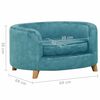vidaXL Dog Sofa Turquoise 69x69x36 cm Plush