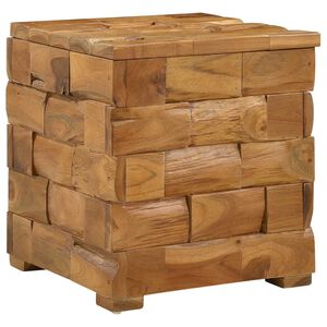 vidaXL Storage Stool Brown 40 x 40 x 45 cm Solid Teak Wood