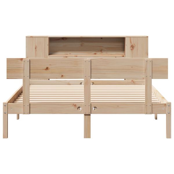 vidaXL Bookcase Bed without Mattress 120x200 cm Solid Wood Pine