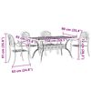 vidaXL 5 Piece Garden Dining Set White Cast Aluminium