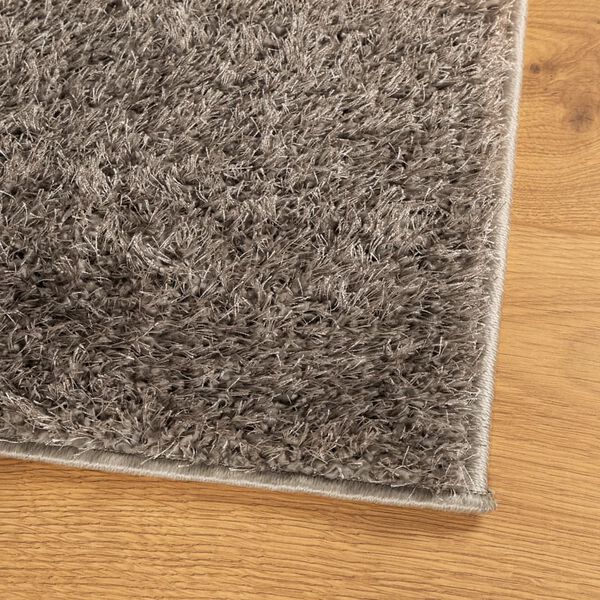 vidaXL Rug ISTAN High Pile Shiny Look Grey 240x340 cm