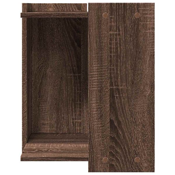 vidaXL Cat Litter Box Enclosure Brown Oak 42x42x51 cm Engineered Wood