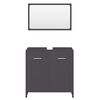 vidaXL Bathroom Furniture Set Grey Engineered Wood