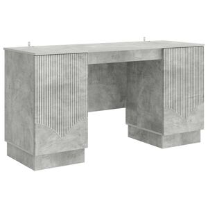 vidaXL Desk Concrete Grey 142.5 x 50 x 75 cm Engineered Wood