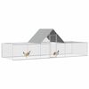 vidaXL Chicken Coop 6x2x2 m Galvanised Steel
