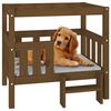 vidaXL Dog Bed Honey Brown 75.5x63.5x70 cm Solid Wood Pine