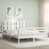 vidaXL Bed Frame without Mattress White 160x200 cm Solid Wood