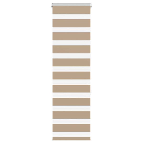 vidaXL Zebra Blind Sand Brown 50x150 cm Fabric Width 45.9 cm Polyester