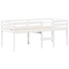 vidaXL High Sleeper Bed without Mattress White 80x200 cm Solid Wood Pine