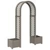 vidaXL Rose Arch with Planter Grey 168.5 x 43 x 207 cm PP
