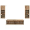 vidaXL TV Wall Unit Wall-mounted 6 pcs Artisan Oak Engineered Wood