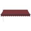 vidaXL Automatic Retractable Awning Burgundy 350x250 cm