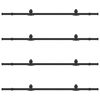 vidaXL Sliding Door Hardware Kit 400 cm Steel Black