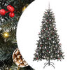 vidaXL Artificial Christmas Tree with 300 LEDs with Stand Green 210 cm