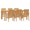 vidaXL 7 Piece Garden Dining Set Solid Wood Teak