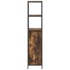 vidaXL Bathroom Cabinet with Shelves Smoked Oak 36x35x165 cm