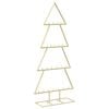 vidaXL Metal Christmas Tree with Stand KUOPIO 125 cm Steel Gold
