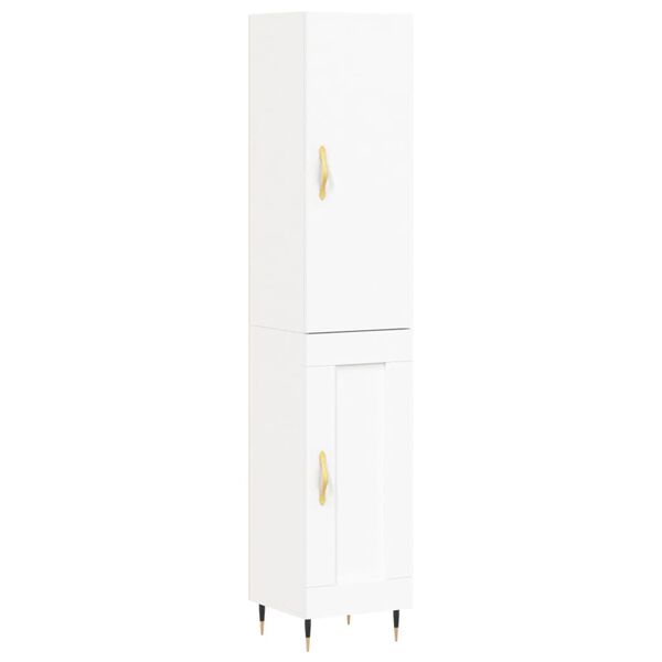 vidaXL Highboard White 34.5x34x180 cm Engineered Wood