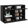 vidaXL TV Wall Cabinet Black Oak 98.5 x 30 x 60.5 cm Engineered Wood