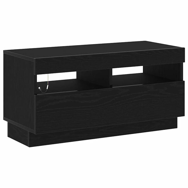 vidaXL TV Cabinet Black Oak 80 x 35 x 40 cm Engineered Wood