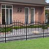 vidaXL Garden Fence Kampen with Spear Top Black 240x100 cm Steel