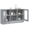 vidaXL Vitrine Cabinet Grey Sonoma 120x30.5x70 cm Engineered Wood